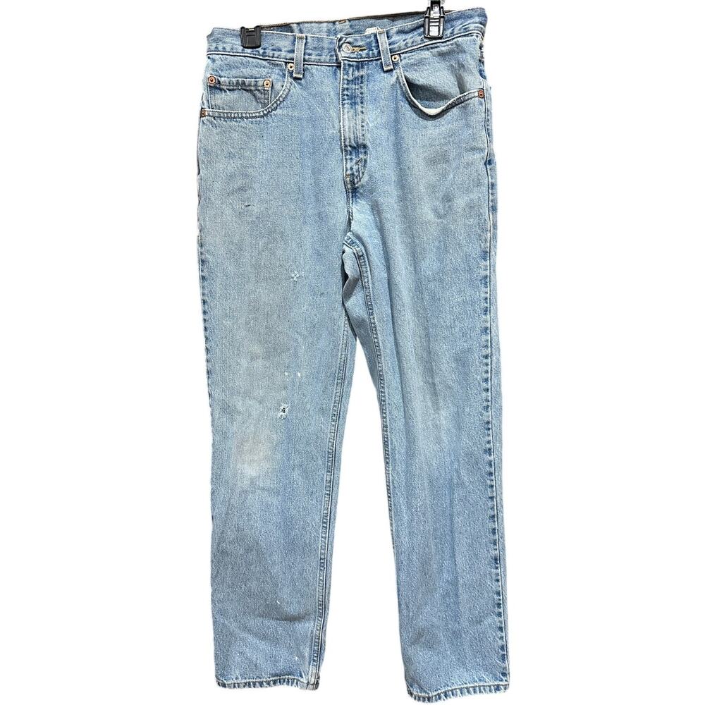 Vintage Levis 550 Jeans Size 33 Blue Relaxed Grunge Skater Faded Y2K STAIN RIP